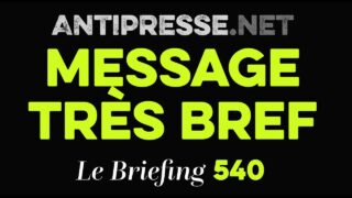 MESSAGE TRÈS BREF 3.4.2026 — Le briefing avec Slobodan Despot