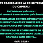Francis Cousin : Gazette radicale de la crise terminale du Capital – Mai 2026