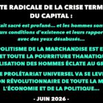 Francis Cousin : Gazette radicale de la crise terminale du Capital – Juin 2026