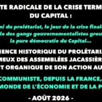 Francis Cousin : Gazette radicale de la crise terminale du Capital – Août 2026 Francis Cousin : Gazette radicale de la crise terminale du Capital – Août 2026