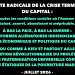 Francis Cousin : Gazette radicale de la crise terminale du Capital – Juillet 2026 Francis Cousin : Gazette radicale de la crise terminale du Capital – Juillet 2026