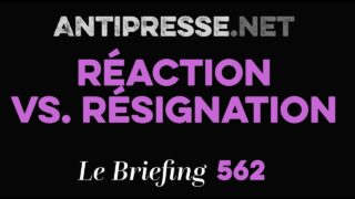 RÉACTION VS. RÉSIGNATION 4.9.2026 — Le briefing avec Slobodan Despot RÉACTION VS. RÉSIGNATION 4.9.2026 — Le briefing avec Slobodan Despot