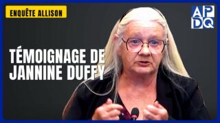 Témoignage de Jannine Duffy | Enquête Allison