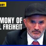 Testimony of Daniel Freiheit | Allison Inquiry Testimony of Daniel Freiheit | Allison Inquiry