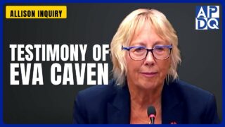 Testimony of Eva Caven | Allison Inquiry Testimony of Eva Caven | Allison Inquiry