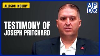 Testimony of Joseph Pritchard | Allison Inquiry