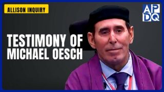 Testimony of Michael Oesch | Allison Inquiry Testimony of Michael Oesch | Allison Inquiry