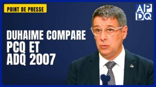 🏛️ Duhaime compare le PCQ à l&rsquo;ADQ de 2007 : leçons tirées ou histoire qui se répète?