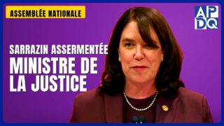 ⚖️ Marie-Claude Sarrazin assermentée ministre de la Justice du Québec