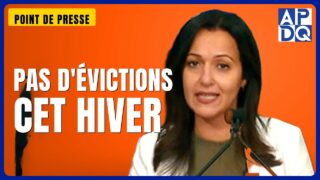 🏠 QS exige un moratoire sur les évictions : pas question de jeter des gens à la rue cet hiver!