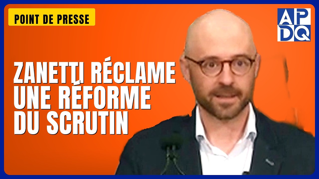 ⚖️ Réforme du mode de scrutin : Zanetti demande une rencontre dès la semaine prochaine